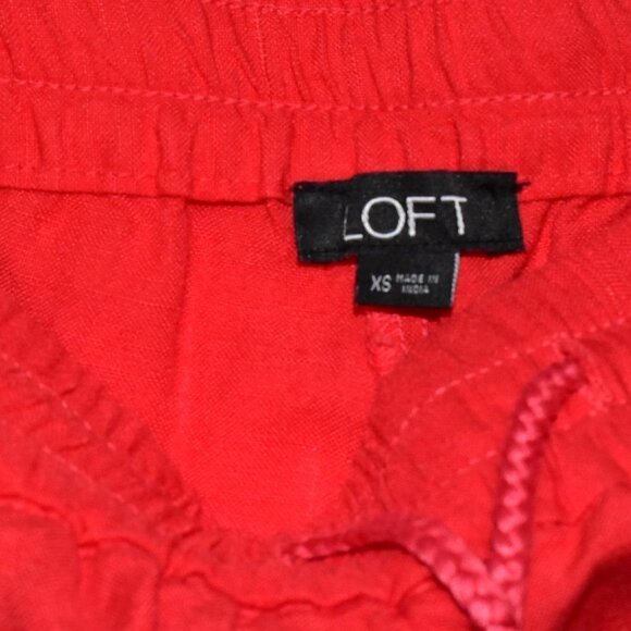 Loft Boho Linen Pull On Tassel Tie Fringe Embroidered Shorts Size XS - Picture 3 of 14